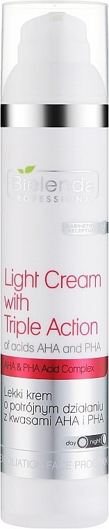 Gesichtscreme mit dreifacher Wirkung und AHA- und PHA-Säuren - Bielenda Professional Face Program Light Cream With Triple Action — Bild N3