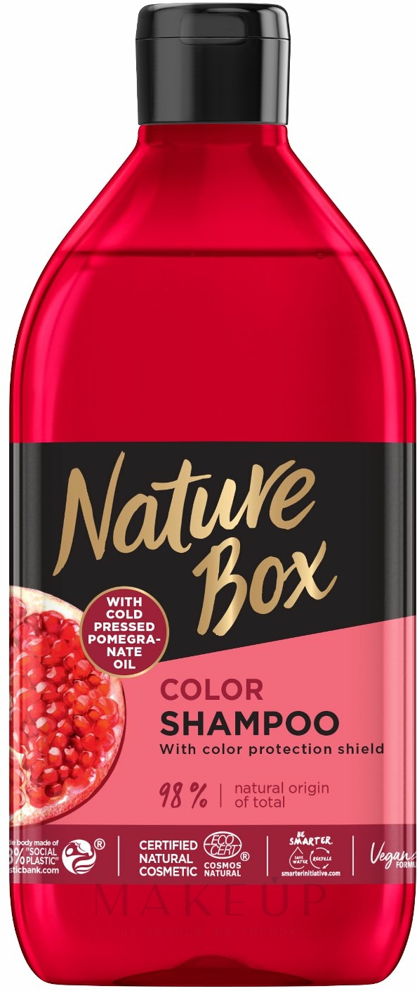 Kräftigendes Shampoo mit Granatapfel-Öl für langanhaltender Farbschutz - Nature Box Pomegranate Oil Shampoo — Bild 385 ml