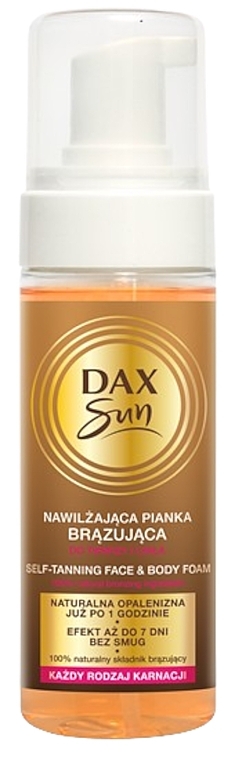 Feuchtigkeitsspendender Gesichts- und Körperschaum  - Dax Sun Self-Taning Face And Body Foam  — Bild N1
