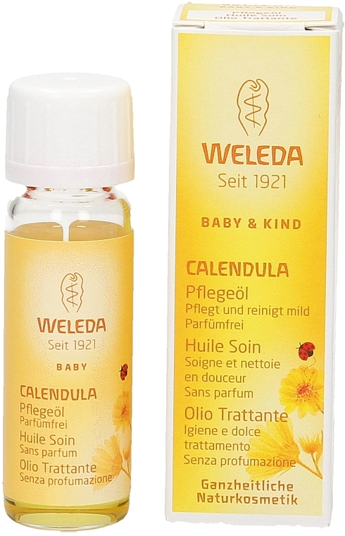 Pflegendes Körperöl für Kinder und Babys mit Ringelblume - Weleda Calendula Nourishing Oil (Mini) — Bild N1