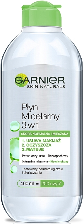 3in1 Mizellen-Reinigungswasser für normale und Mischhaut - Garnier Skin Naturals — Foto N1