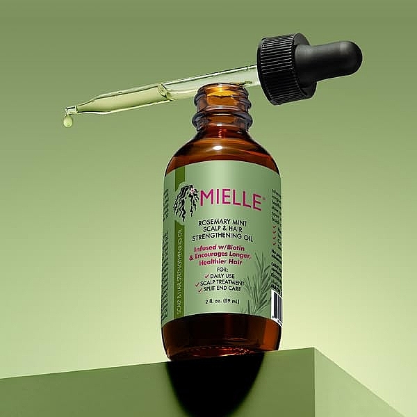 Kräftigendes Haar- und Kopfhautöl Rosmarin und Minze  - Mielle Organics Rosemary Mint Scalp & Hair Strengthening Oil  — Bild N3