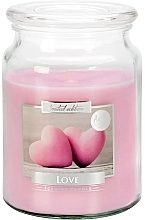 Düfte, Parfümerie und Kosmetik Premium-Duftkerze im Glas Liebe - Bispol Premium Line Scented Candle Love 