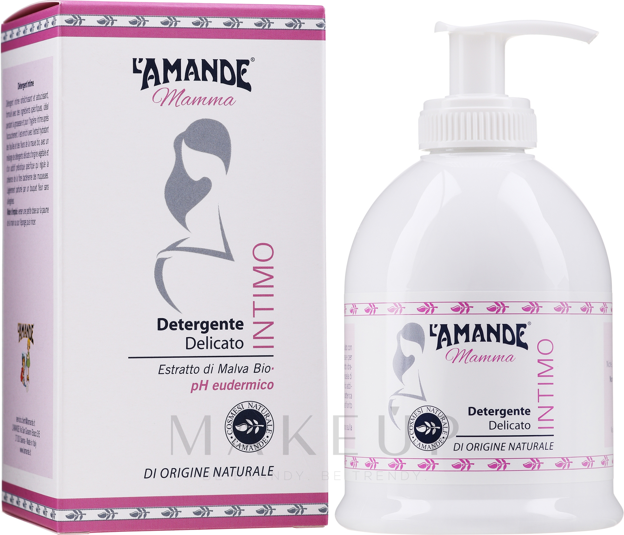 Mildes Intimwaschgel für werdende Mütter mit Malvenextrakt - L'Amande Mamma Mallow Bio Intimate Wash — Bild 250 ml