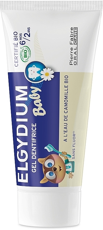 Zahnpasta für Kinder von 6 Monaten bis 2 Jahren mit Kamillenwasser - Elgydium Baby Toothpaste — Bild N1