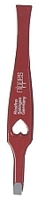 Pinzette gerade 8 cm rot  - Nippes Solingen Tweezer 749  — Bild N1