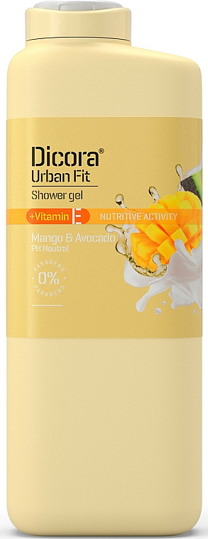 Pflegendes Duschgel mit Mango, Avocado und Vitamin E - Dicora Urban Fit Shower Gel Vitamin E Mango & Avocado — Bild N1