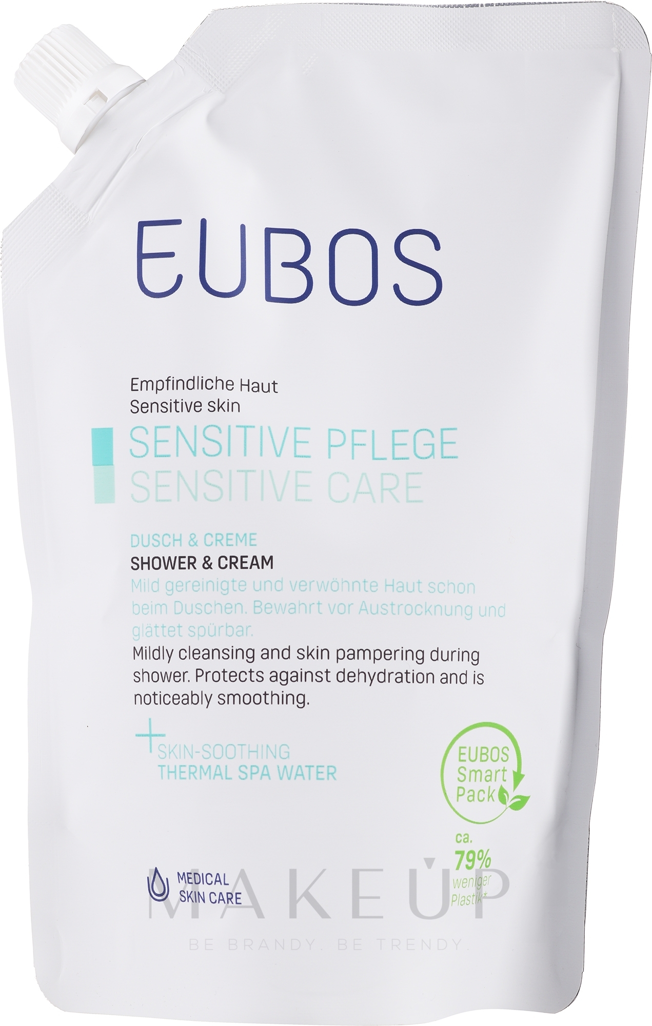Duschcreme - Eubos Med Sensitive Skin Shower & Cream For Dry Skin Refill (Refill)  — Bild 400 ml