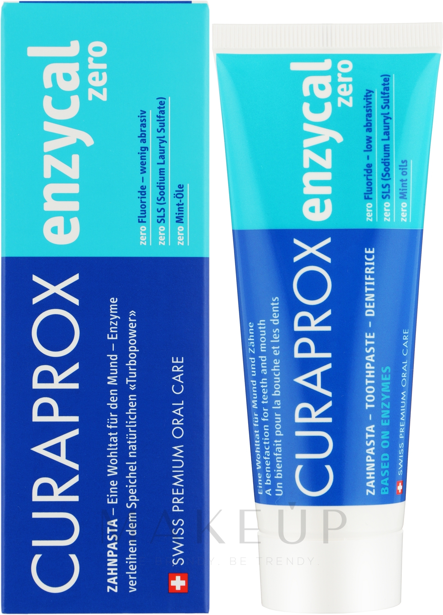 Fluoridfreie Zahnpasta für Allergiker - Curaprox Enzycal Zero — Bild 75 ml