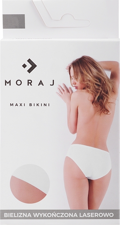 Nahtlose Damenhöschen Figi Maxi Bikini hohe Taille und Laserschnitt beige - Moraj — Bild N2