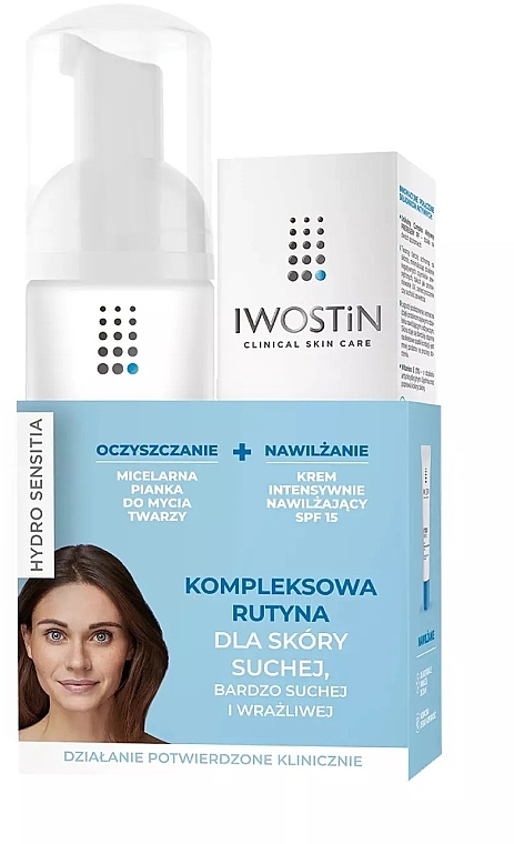 Set - Iwostin Hydro Sensitia (f/foam/165ml + f/cr/50ml) — Bild N1