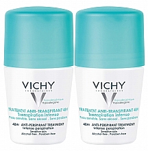 Düfte, Parfümerie und Kosmetik Set - Vichy Deo Intense Transpiration Roller 48H (deo/50ml + deo/50ml)