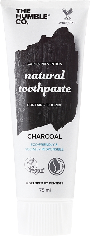 Natürliche Zahnpasta mit Aktivkohle und Fluorid - The Humble Co. Natural Toothpaste Charcoal