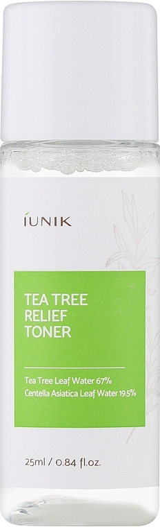 Beruhigendes Gesichtswasser mit Teebaumextrakt - iUNIK Tea Tree Relief Toner (mini)  — Bild N1