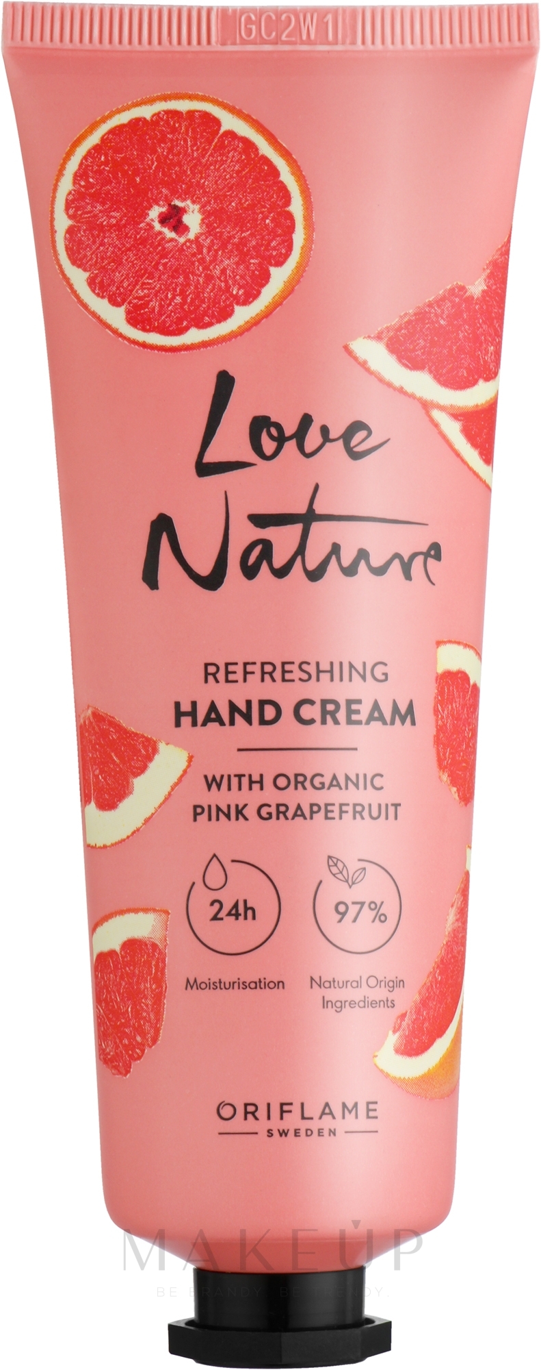Erfrischende Handcreme mit Bio-Pink-Grapefruit - Oriflame Love Nature Refreshing Hand Cream With Organic Pink Grapefruit — Bild 75 ml