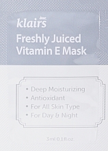 Maske mit Vitamin E - Klairs Freshly Juiced Vitamin E Mask (Probe)  — Bild N1