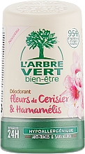 Düfte, Parfümerie und Kosmetik Deodorant mit Kirschblüten- und Hamamelis-Extrakten - L'Arbre Vert Deodorant