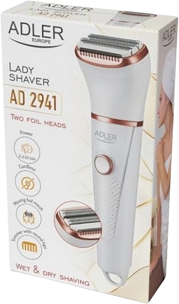 Kabelloser Elektrorasierer für Damen weiß - Adler Lady Shaver Wet & Dry Shaving AD 2941 — Bild N5