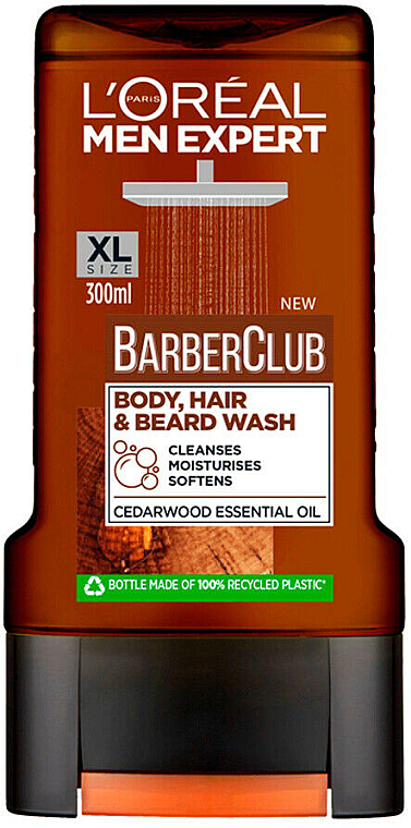 Reinigungsmittel für Körper, Haare und Bart - L'Oreal Paris Men Expert Barber Club Body, Hair & Beard Wash — Bild N1