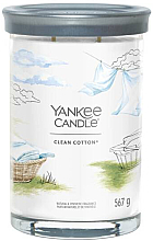 Düfte, Parfümerie und Kosmetik Duftkerze im Glas Clean Cotton mit 2 Dochten - Yankee Candle Singnature