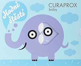 Set - Curaprox Baby Boy (tooth/brush/1pcs + Teether + Dummy) — Bild N1