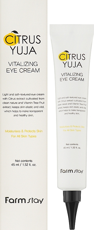 Erfrischende Augencreme mit Yuzu-Extrakt - FarmStay Citrus Yuja Vitalizing Eye Cream — Bild N2