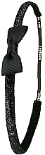 Düfte, Parfümerie und Kosmetik Haarreif schwarz mit Schleife - Ivybands Black Glitter Bow Band