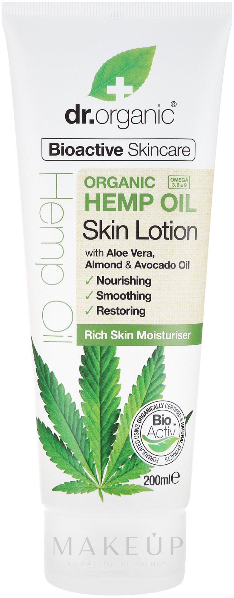 Körperlotion mit Hanföl - Dr. Organic Bioactive Skincare Hemp Oil Skin Lotion — Bild 200 ml