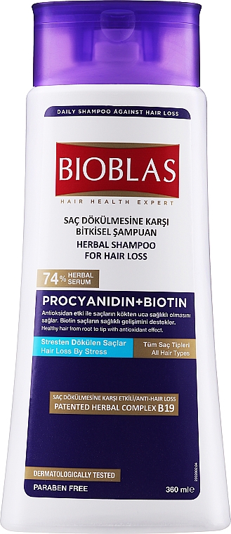 Shampoo gegen intermittierenden und starken Haarausfall - Bioblas Procyanidin Anti Stress Shampoo — Bild N1