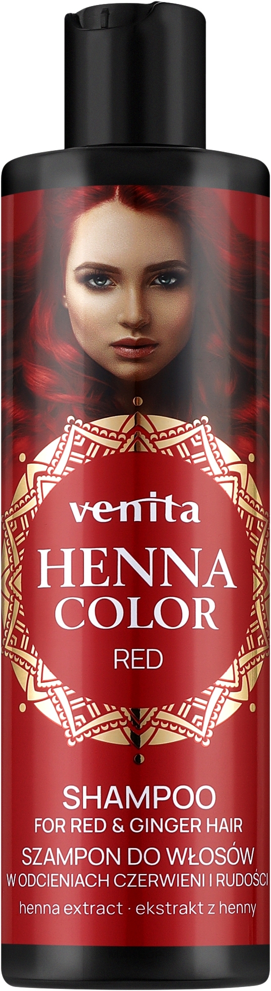 Shampoo mit Henna-Extrakt für rotes und rotgetöntes Haar - Venita Henna Color Shampoo Red — Bild 300 ml