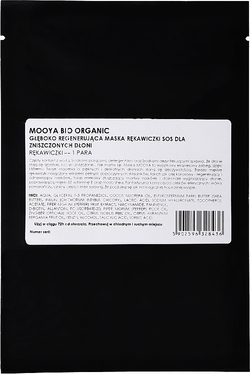 Pflegendes Serum & Maske in Handschuh-Form - Beauty Face Mooya Bio Organic Treatment Mask — Bild N3