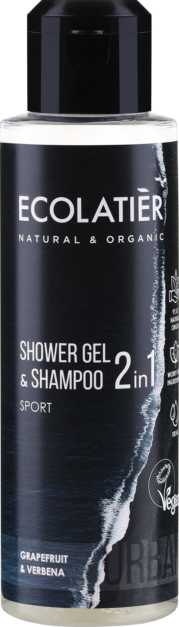 2in1 Shampoo und Duschgel für Männer mit Grapefruit und Verbene - Ecolatier Urban Sport — Bild 100 ml