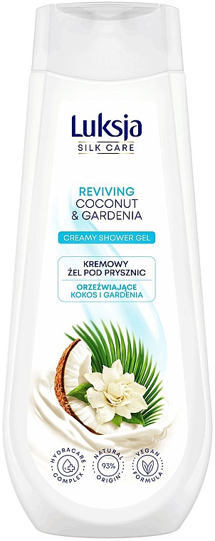 Duschgel Kokosnuss und Gardenie - Luksja Silk Care Reviving Coconut&Gardenia Creamy Shower Gel — Bild N1