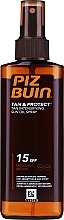 Düfte, Parfümerie und Kosmetik Bräunungsbeschleuniger SPF 15 - Piz Buin Tan&Protect Tan Accelerating Oil Spray SPF15