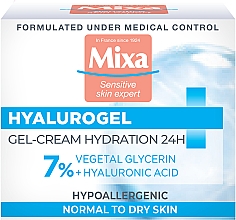 Düfte, Parfümerie und Kosmetik Feuchtigkeitsspendende Gel-Gesichtscreme mit Hyaluronsäure und Glycerin - Mixa Hydrating Hyalurogel Intensive Hydration