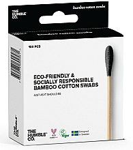 Düfte, Parfümerie und Kosmetik Bambus-Wattestäbchen schwarz - The Humble Co. Cotton Swabs Black