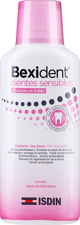 Mundwasser für empfindliche Zähne - Isdin Bexident Sensitive Teeth Mouthwash — Bild N2