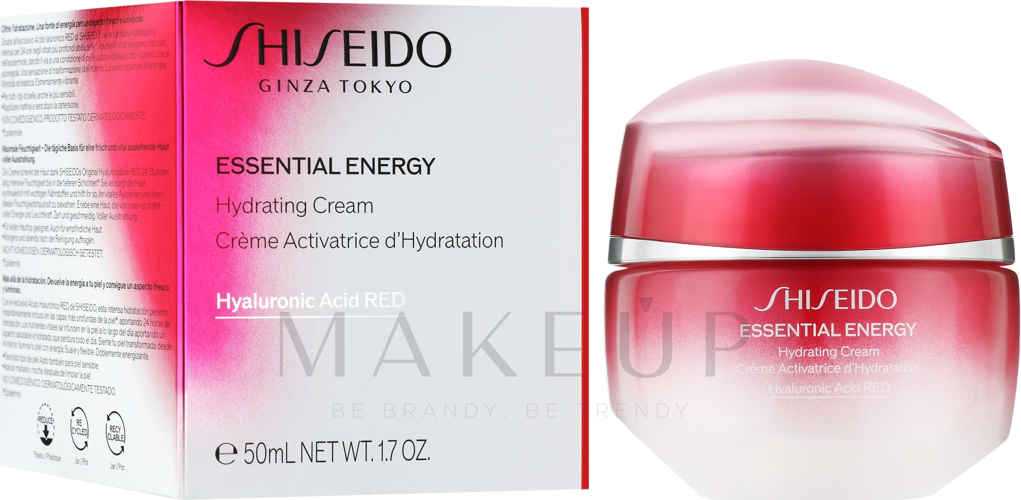 Feuchtigkeitsspendende Gesichtscreme mit Ginsengwurzelextrakt - Shiseido Essential Energy Hydrating Cream — Bild 50 ml