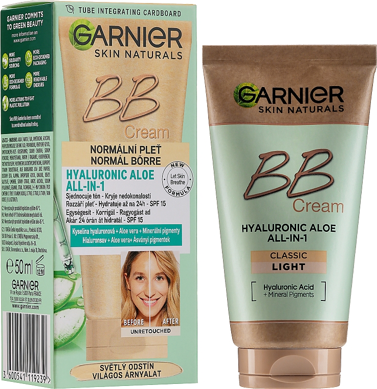 BB Creme für normale Haut - Garnier Hyaluronic Aloe All-In-1 SPF15 — Bild N2