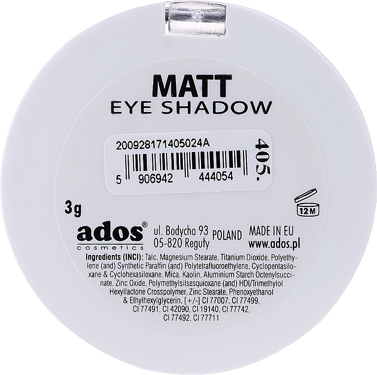 Matte Lidschatten - Ados Matt Effect Eye Shadow — Bild N10