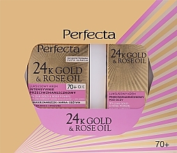 Set - Perfecta 24K Gold & Rose Oil 70+ (Gesichtscreme 50 ml + Augencreme 15 ml) — Bild N1