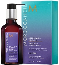 Veilchenöl für blondes, gebleichtes und graues Haar  - Moroccanoil Treatment Purple With Pump  — Bild N2