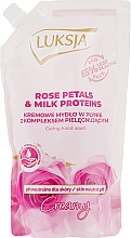 Düfte, Parfümerie und Kosmetik Cremige Flüssigseife mit Rosenblättern und Milchproteinen - Luksja Creamy Rose Petal & Milk Proteins (Doypack) 