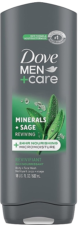 Duschgel - Dove Men+Care Mineral+Sage Reviving Body And Face Wash — Bild N1