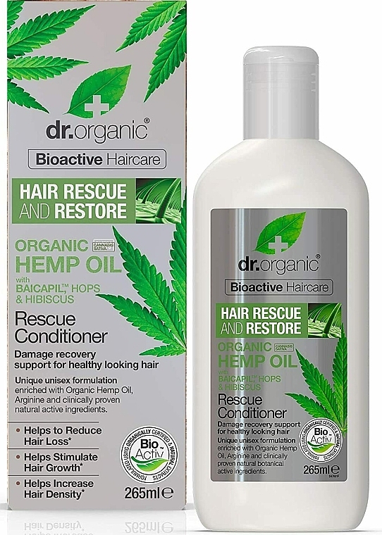 Conditioner Hanföl - Dr. Organic Bioactive Haircare Hemp Oil Rescue Conditioner — Bild N1