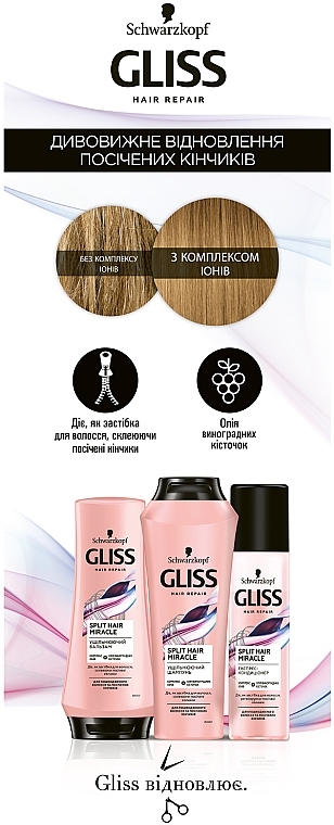 Anti-Spliss Shampoo für geschädigtes Haar - Gliss Kur Split Hair Miracle — Bild N6