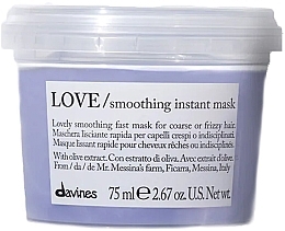 Glättende Maske für widerspenstiges und welliges Haar - Davines Love Smoothing Instant Mask — Bild N1