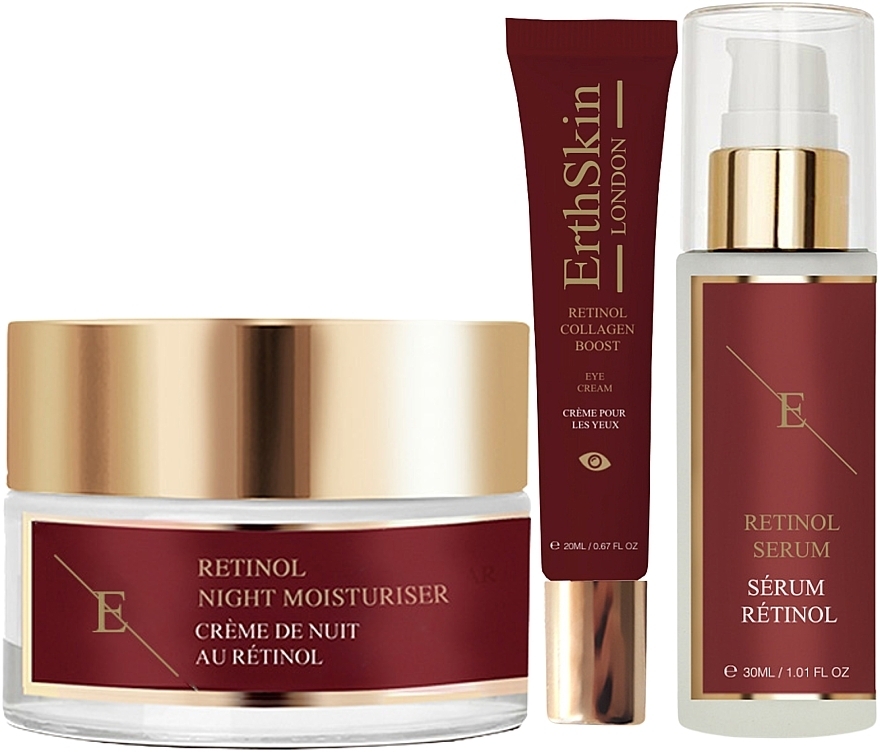 Set - ErthSkin London Anti Aging Retinol Range (serum/30ml + f/cr/50ml + eye/cr/20ml) — Bild N2