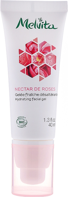 Feuchtigkeitsspendendes Gesichtsgel mit Rosenblütenwasser - Melvita Nectar De Rose Hydrating Facial Gel — Bild N2