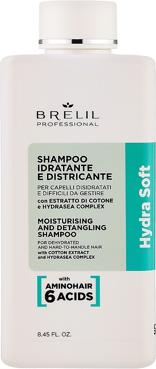 Feuchtigkeitsspendendes Shampoo - Brelil Hydra Soft Treatment Moisturising And Detangling Shampoo  — Bild N1